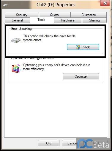 Microsoft Vista Chkdsk Utility