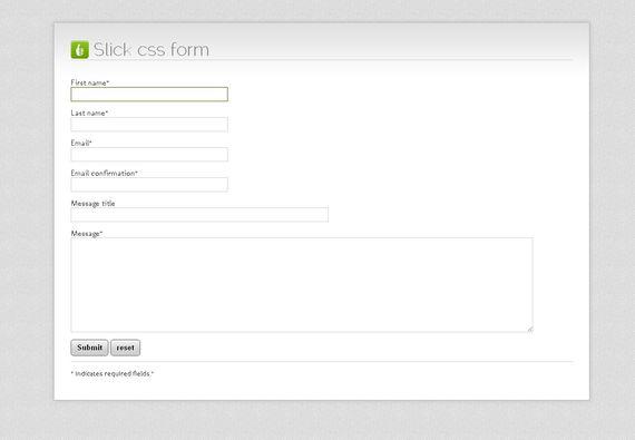 Slick CSS Form