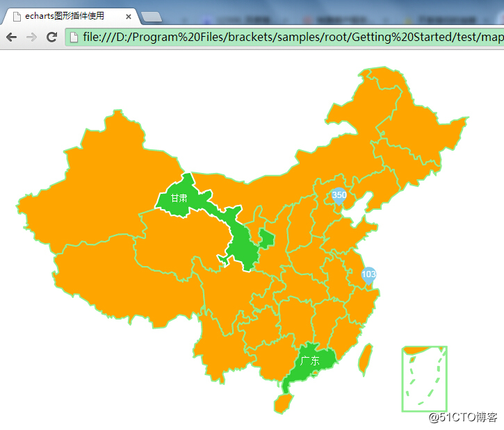 使用echarts简单制作中国地图，echarts中国地图_d3_03