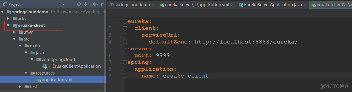 微服务学习三：springboot与springcloud集成之Eurake的使用（server端，client端）_ide_10