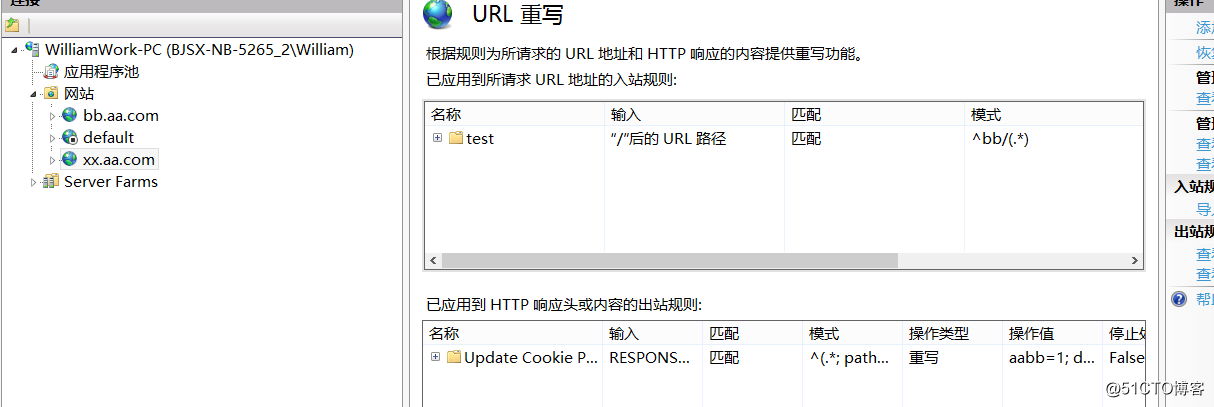 在IIS 中如何配置URL Rewrite，并且利用出站规则保持被重写的Cookie的域_其他