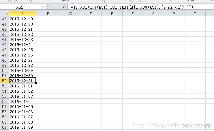Excel 中连续生成开始日期和结束日期之间的日期_excel_03