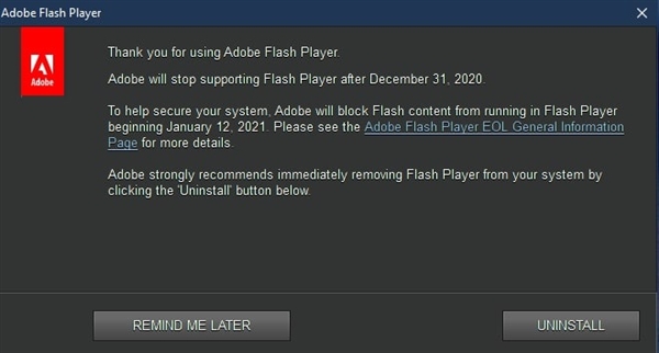 Windows 10等软件行动：Adobe Flash Player马上被终结