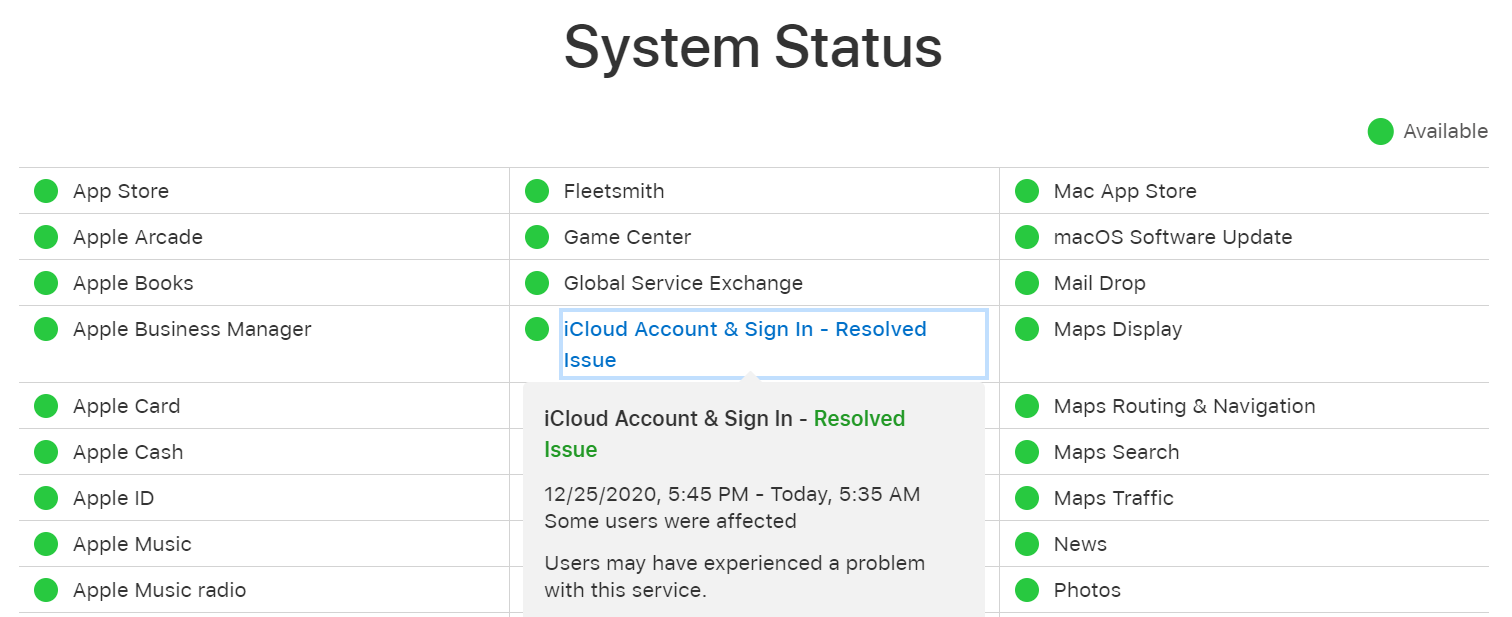 Apple iCloud服务中断超过24小时