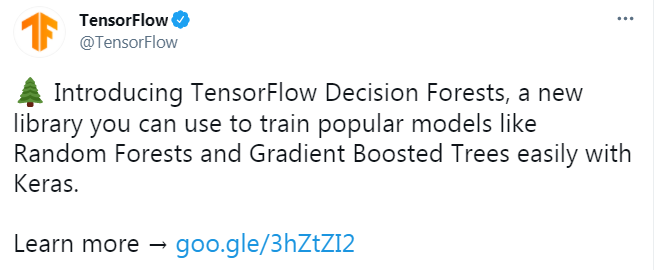 最喜欢随机森林？周志华DF21后，TensorFlow开源决策森林库TF-DF