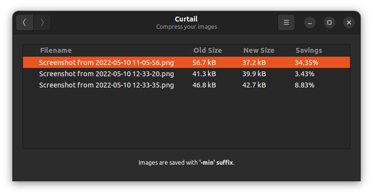 curtail image compression summary