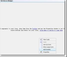 Service1.cs的设计视图