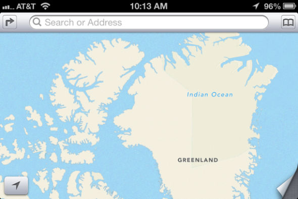 将“格陵兰岛”标成“印度洋”