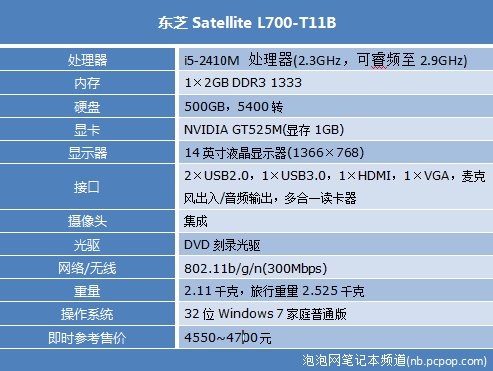 SNB+GT525M! 四千档新机东芝L700评测 