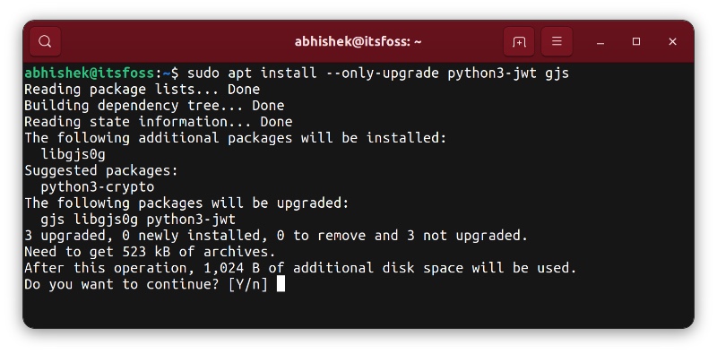 Upgrade selected packages in Ubuntu