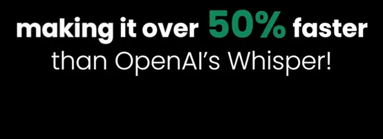 比OpenAI的Whisper快50%，最新开源语音模型-AI.x社区