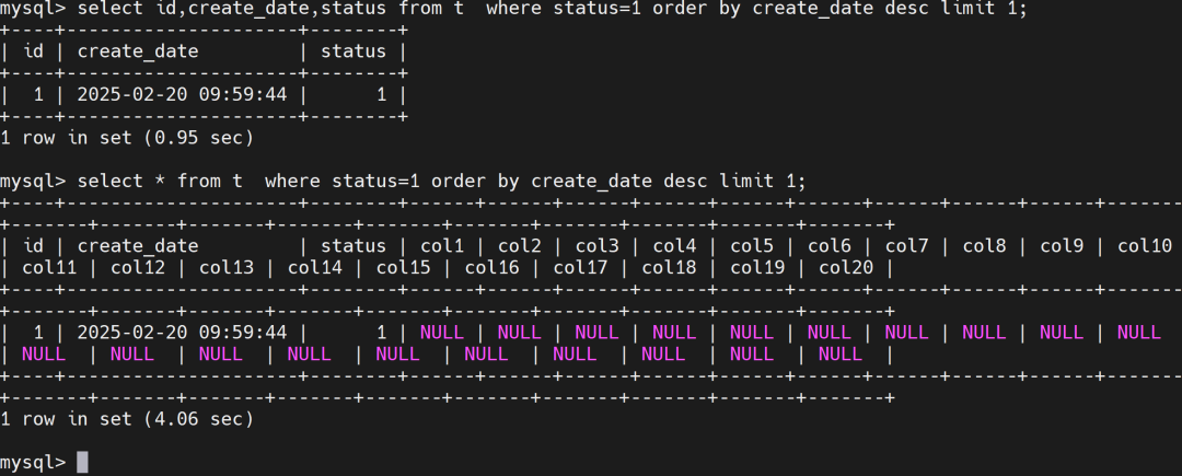 MySQL 8.0 两种查询对比